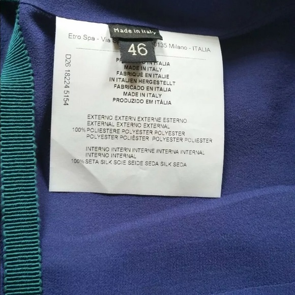 ETRO Jacket Peplum Cropped Sz 10 - Picture 7 of 7